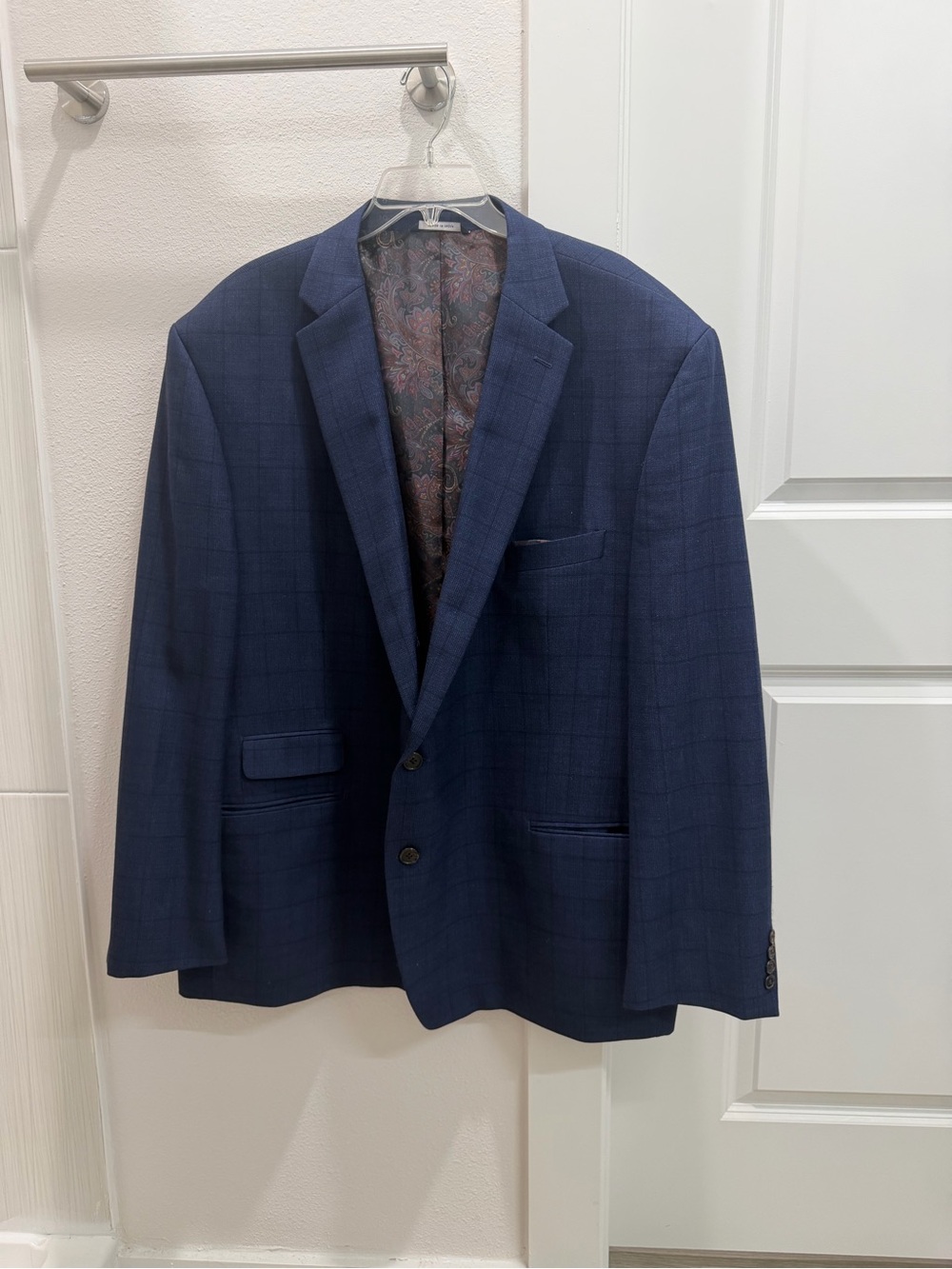 Ralph Lauren Navy Windowpane Sport Coat